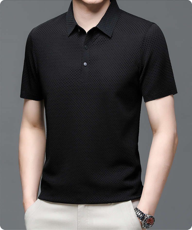 Textured Knit Polo Shirt