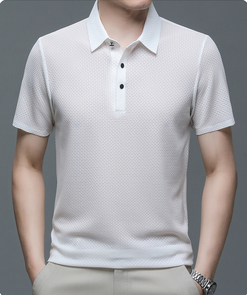 Textured Knit Polo Shirt